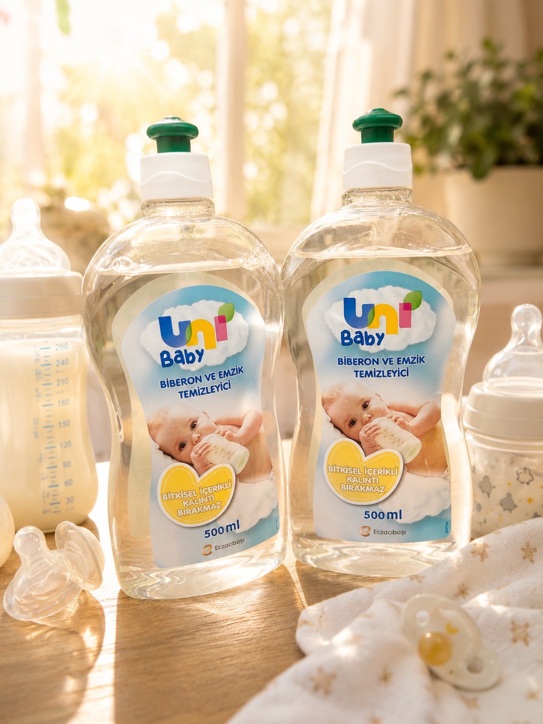 تمیز کننده و ضدعفونی کننده uni baby مخصوص لوازم و شیشه شیر کودک